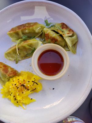 Gyoza... Very tasty at Mildreds - Covent Garden in London