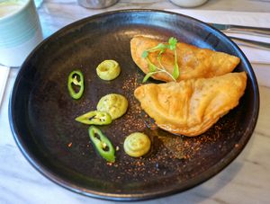 Pulled bbq pepper pastel at Mildreds - Covent Garden in London