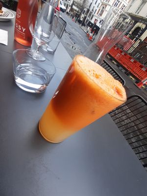 Carrot juice at Mildreds - Covent Garden in London