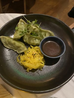 Spinach Gyoza  at Mildreds - Covent Garden in London