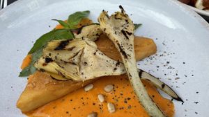 Roman artichoke panelle  at Mildreds - Covent Garden in London