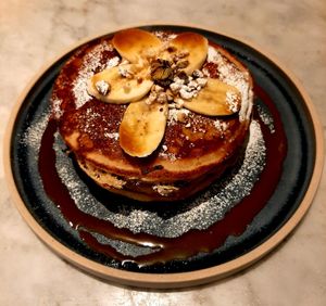 Banana pancakes at Mildreds - Covent Garden in London