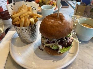 Nashville chick’n burger   at Mildreds - Covent Garden in London