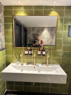 Nice green restrooms   at Mildreds - Covent Garden in London