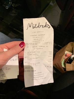   at Mildreds - Covent Garden in London