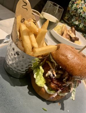 Nashville hot Chick’n burger  at Mildreds - Covent Garden in London