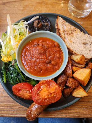 Vegan big breaky at Mildreds - Covent Garden in London