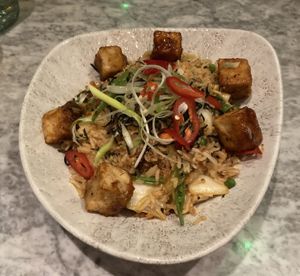 Kimchi fried rice (GF)  at Mildreds - Covent Garden in London