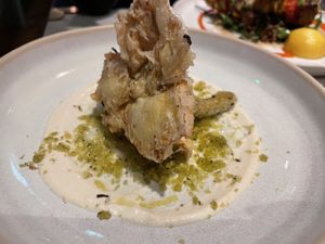 Artichoke with cashew cream  at Mildreds - Covent Garden in London