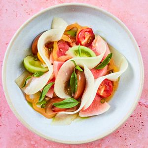 melon heirloom tomato yam at Mildreds - Covent Garden in London