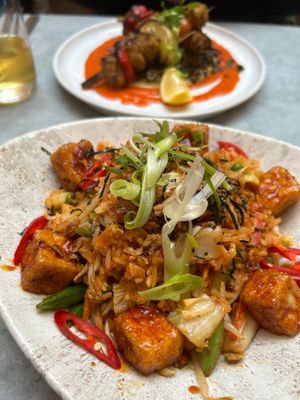 I’d recommend the kabobs but the rice dish was good  at Mildreds - Covent Garden in London