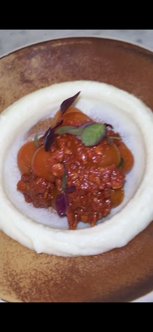 Cashew feta and tomatoes.. was amazing with the pita breads   at Mildreds - Covent Garden in London