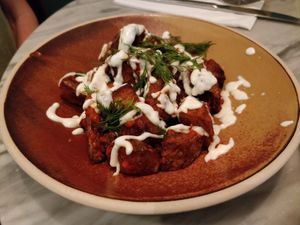 Harissa patatas bravas at Mildreds - Covent Garden in London
