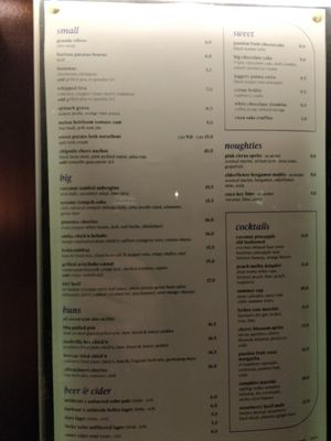 Menu (June 2023) at Mildreds - Covent Garden in London