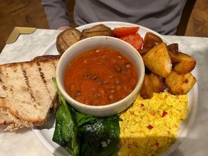 Classic brunch  at Mildreds - Covent Garden in London