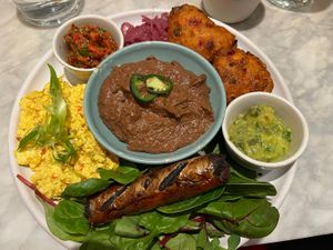 Almuerzo brunch  at Mildreds - Covent Garden in London