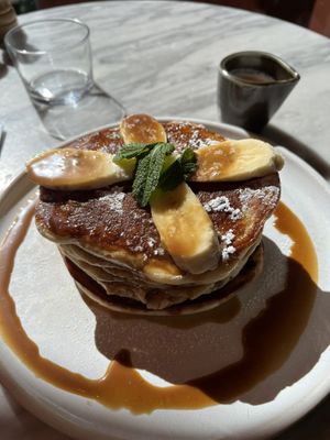 Banana caramel pancakes  at Mildreds - Covent Garden in London