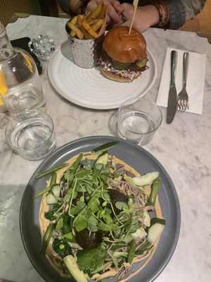Vegan chicken burger   at Mildreds - Covent Garden in London