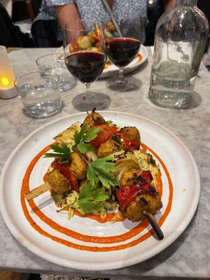 One of the best meals ever - the fake chicken skewers were fantastic!   at Mildreds - Covent Garden in London