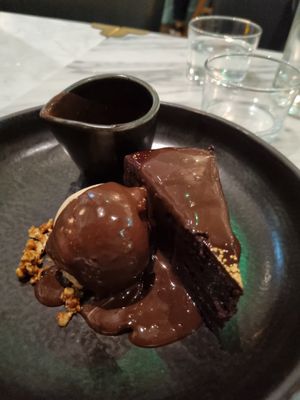 Chocolate dessert at Mildreds - Covent Garden in London