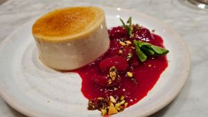 Crème brûlée at Mildreds - Covent Garden in London