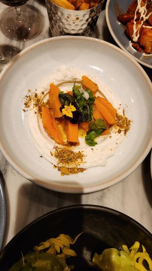 Whipped fetta w pumpkin at Mildreds - Covent Garden in London