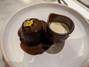 Spiced sticky toffee pudding at Mildreds - Covent Garden in London