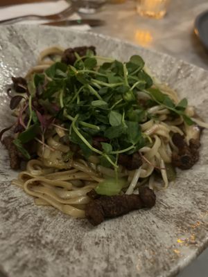 Tempeh noodle dish   at Mildreds - Covent Garden in London