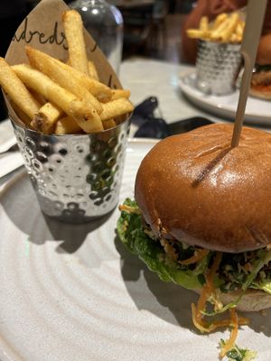 Duck burger   at Mildreds - Covent Garden in London
