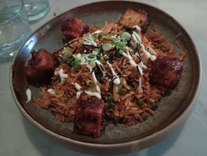 Salt & pepper tofu bokkeumbap. at Mildreds - Covent Garden in London