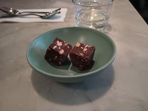 Chocolate peanut butter fudge. at Mildreds - Covent Garden in London