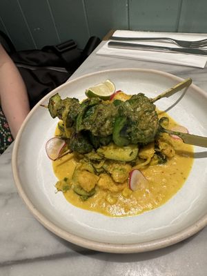 Mojo verde skewers   at Mildreds - Covent Garden in London