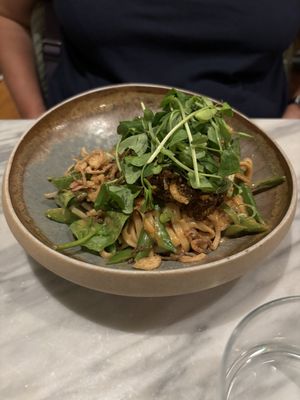 Dan Dan noodles  at Mildreds - Covent Garden in London