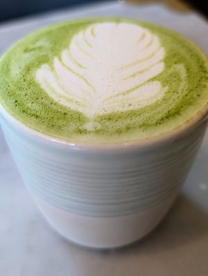 Matcha with oat milk - nice but small at Mildreds - Covent Garden in London