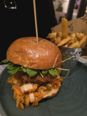 Korean Chicken Burger at Mildreds - Covent Garden in London