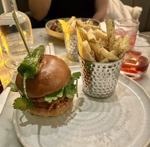Korean Chick’n burger   at Mildreds - Covent Garden in London