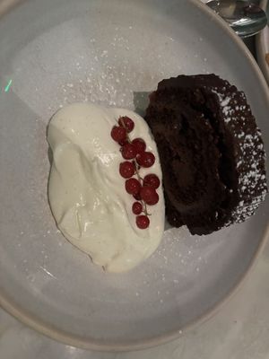  Yule log - I was so full but there was no way I wasn’t finishing this  at Mildreds - Covent Garden in London