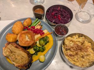 Christmas menu main at Mildreds - Covent Garden in London