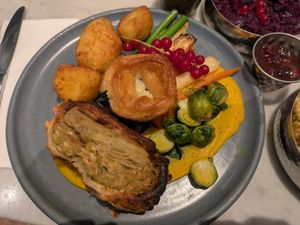 Christmas menu main at Mildreds - Covent Garden in London