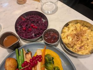 Christmas menu main at Mildreds - Covent Garden in London