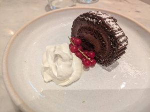 Christmas menu dessert at Mildreds - Covent Garden in London