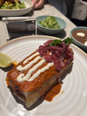 guajillo chorizo burrito - amazing ! #Veganuary at Mildreds - Covent Garden in London