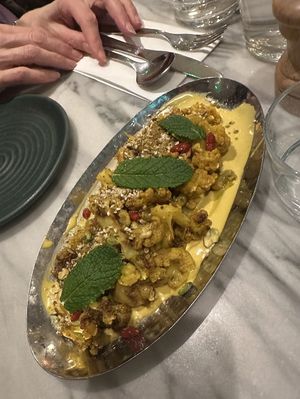 Cauliflower small place  at Mildreds - Covent Garden in London