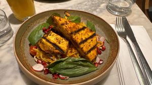 Soba salad with saffron tofu  at Mildreds - Covent Garden in London