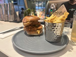 Korean burger.   at Mildreds - Covent Garden in London