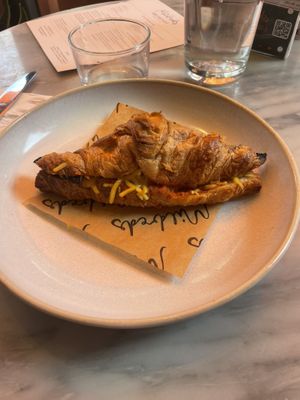 Savory Croissant with veg cheese and mushrooms  at Mildreds - Covent Garden in London