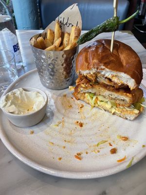 Kimchi burger  at Mildreds - Covent Garden in London