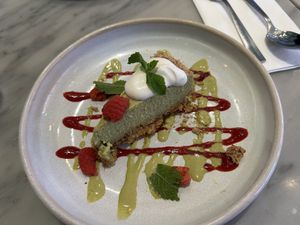 Pistachio cheesecake   at Mildreds - Covent Garden in London