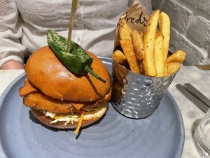 Caesar chicken burger  at Mildreds - Covent Garden in London