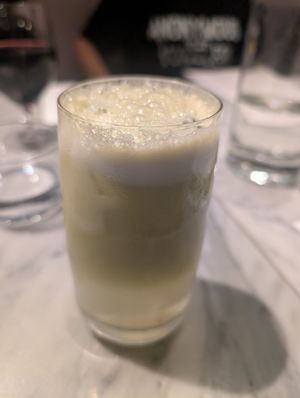 Celery, cucumber, apple juice at Mildreds - Covent Garden in London